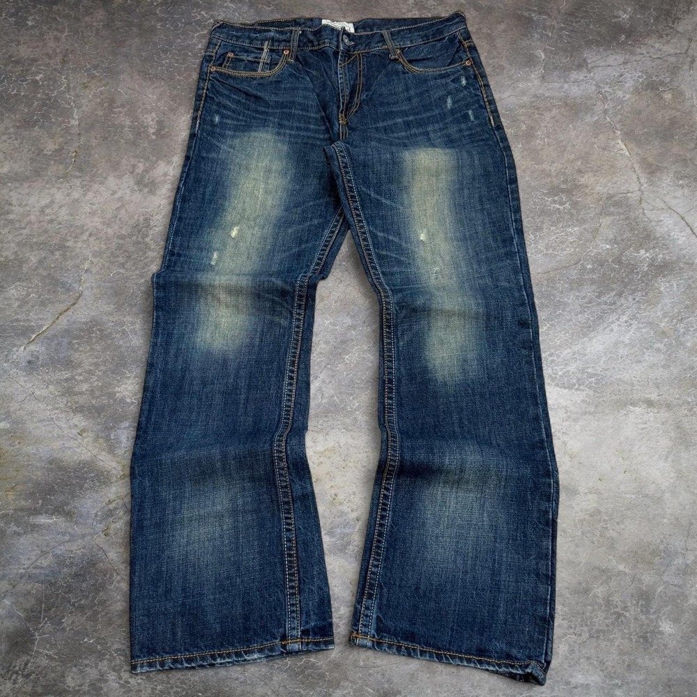 Vintage Aeropostale Driggs Distressed Slim Bootcut Jeans Men's 34x32 Skater Y2K
